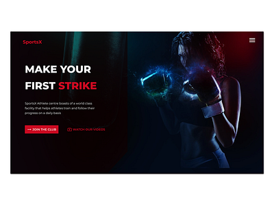 Landing Page For Fitness Website dailui design illustration landing page social typography ui uid ux uxui web