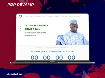 Landing Page UI For Political Website