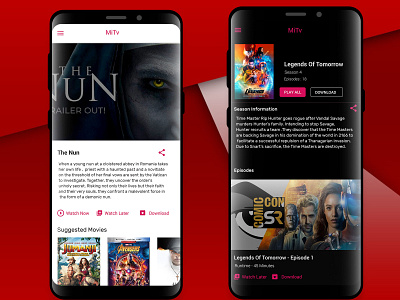 Movie Streaming App UI Design