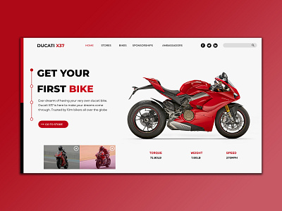 Bike Landing Page Concept (Ducati)