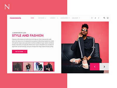 Fashion Store Landing Page branding dailui design fashion illustration landing page landing page ui social store streaming ui uid ux uxui web