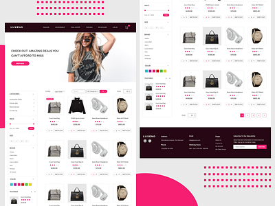 Luxeno - Ecommerce Website UI branding dailui design ecommerce ecommerce design landing page ui ux uxui web website design