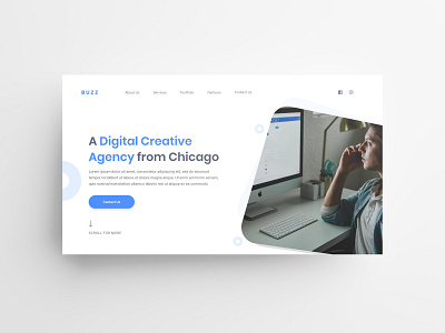 BUZZ - Creative Digital Agency Design agency best design best designer branding creative creative design dailui design designer digital landing page landing page ui marketing social ui uid uidesign ux uxui web