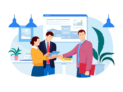 Credit business character design flat illustration ui ux vector website