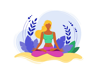 Yoga Fitness Concept. Sport women. design fitness flat girl illustration sport vector yoga