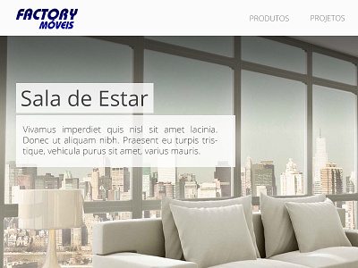 Factory Móveis Website factory moveis showroom uiux user experience user interface web design