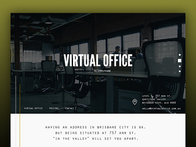 Iconic Office Website UI coworking design home office one page ui ux web web design website