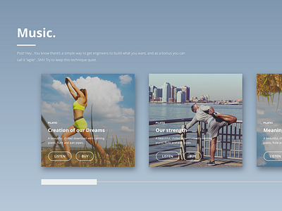 Music | Music for Pilates concept design ui user interface ux web design website