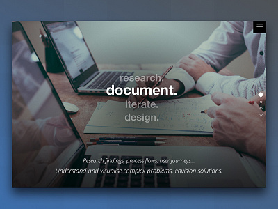 Portfolio Redesign - document hover