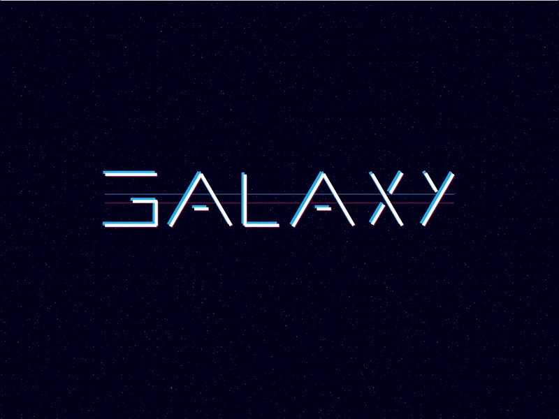 Galaxy Logo subtle Glitch Effect