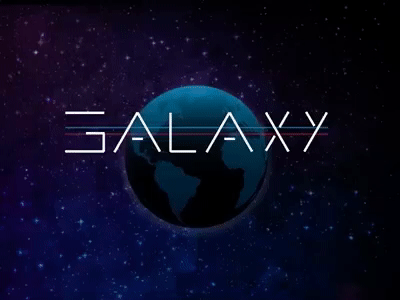 Galaxy Logo Intro - finished design effect galaxy glitch hover loading logo ui