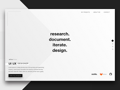 Portfolio Redesign - New Homepage concept design portfolio ui user interface ux web design website