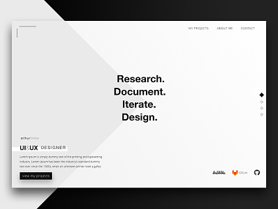 Portfolio Redesign - Homepage concept design portfolio ui user interface ux web design website