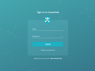 CareerHub Log In Screen