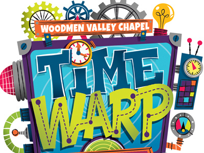 WVC Vacation Bible School brand time warp vbs vector
