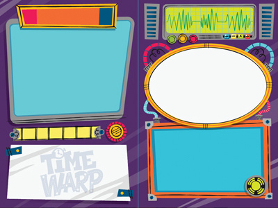 Booklet page templates (VBS program) time warp vbs vector