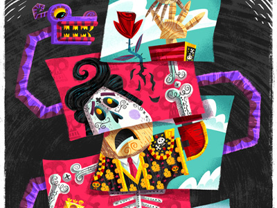 Art for "The Book of Life" tribute show at Gallery Nucleus