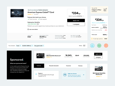 Credit Card Search - Design System atomic credit card design system elements finance styleguide