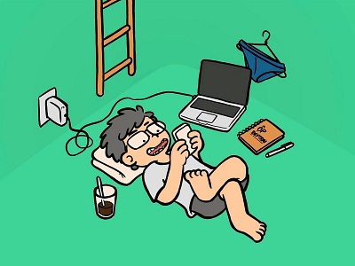Work from home illustration relax workfromhome zoiop