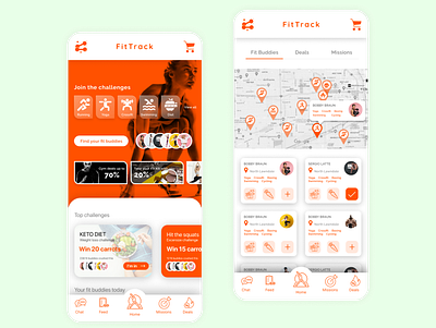 FitTrack app clean concept design design mobile app ui