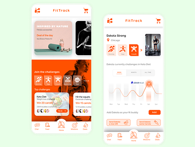 FitTrack app clean concept design mobile mobile app ui