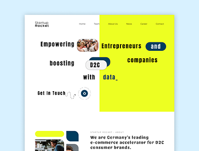 Rocket Startup agency clean concept design design minimal ui
