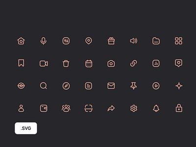 Minimalistic Icon Set icon iconpack icons iconset minimalicons