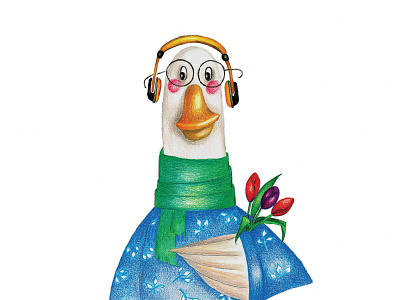 Goose character illustration