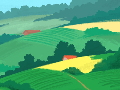 Fields landscape fields