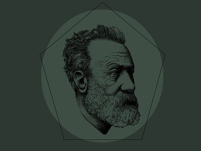Portrait de Jules Verne engraved illustration jules portrait verne