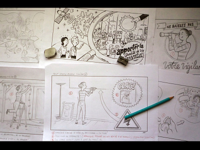 Sketching animation sketch story board
