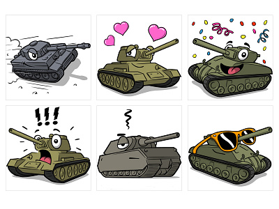 World Of Tanks emoticons tanks