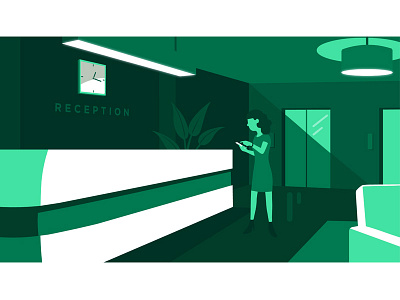 Hotel hotel illustration reception