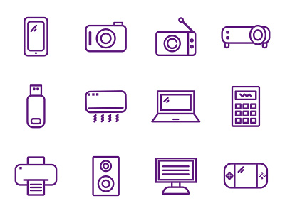 Electronic devices icon set animation bussines design devices electronic icon icon set illustration ui