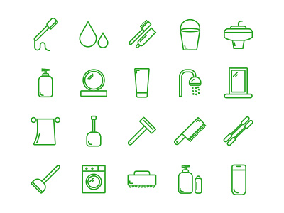 Bath icon set animation bath bussines design icon icon set illustration ui