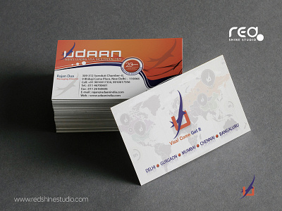Udaan Businesss Card branding business card design graphic illustration lettering logo minimal print typography udaan businesss card vector