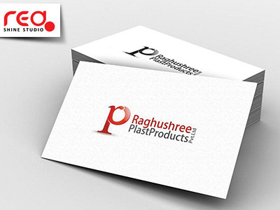 Raghushree Plast Products Logo branding business card design flat graphic icon illustration lettering logo minimal plast print products typography vector