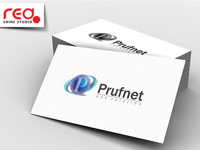 Prufnet Web Solution Logo branding business card design graphic illustration logo print vector