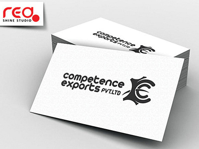 Competence Exports branding business card design exports flat graphic icon illustration lettering logo minimal print vector