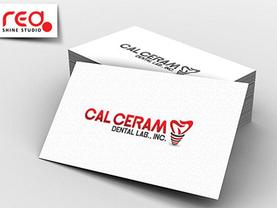 Cal Ceram Logo branding dental dentist design flat graphic icon illustration lettering logo minimal print typography vector