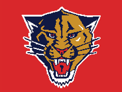 8-bit Florida Panthers Logo 8 bit cat florida hockey nhl panthers