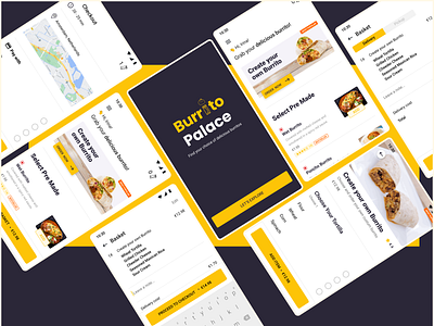 Mobile App Design Concept android app burrito food mexican mobile app order resturant ui