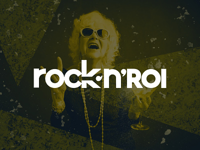 Rock'n'ROI branding lettering logo typography vector
