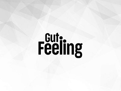 Gut Feeling branding design flat lettering logo type typography vector