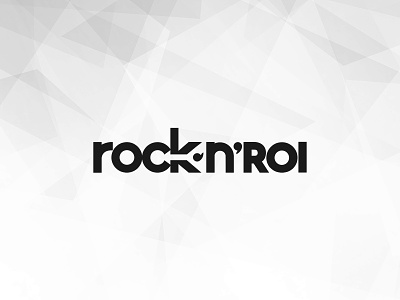 Rock'n'ROI branding design flat lettering logo monogram type typography vector