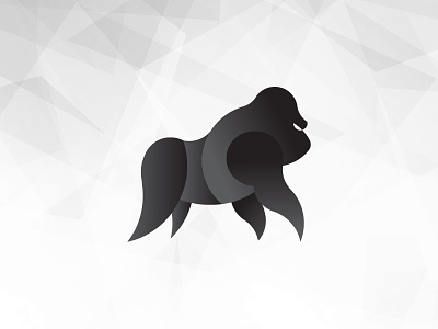 Gorilla branding design flat icon illustration logo minimal vector