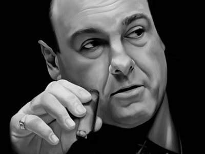 Tony Soprano art digital illustration illustration james gandolfini painting photoshop portraits the sopranos tony soprano