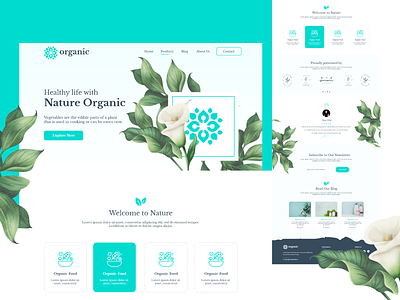 Organic Natural Health Adobe XD UI Kit