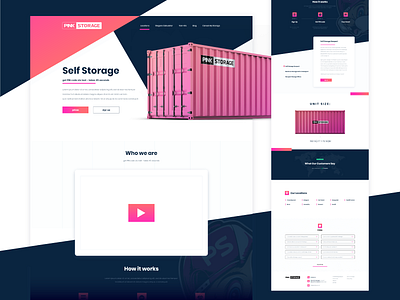 Pink Storage Managment Website Design brand design cargo container digital design graphicdesign pink storage uxdesign web design web designer webdevelopment