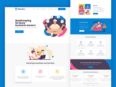 BeanGuru website design book bookeeping company education financial guru teach webdesign